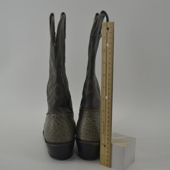 Vintage Stuart McGuire Gray Western Cowboy Boots Size 10 - Picture 4 of 14